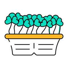 seedling radish line icon vector. seedling radish sign. isolated symbol illustration