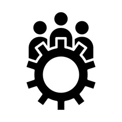 Teamwork glyph icon