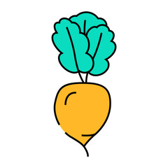 radish ripe line icon vector. radish ripe sign. isolated symbol illustration