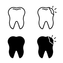 Dental icon. Tooth icon vector
