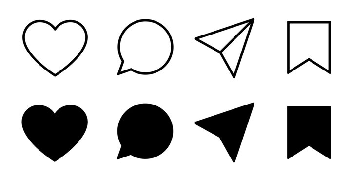 Social media interface icon. Social media icon.