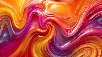Obraz premium Vibrant Abstract Swirl Pattern - Dynamic and Colorful Fluid Art Background.