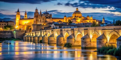 Night View Roman Bridge And