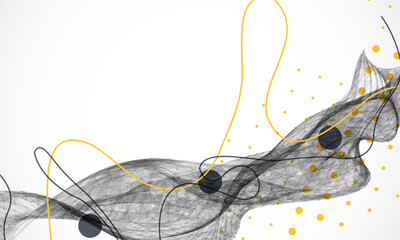 Abstract art background. Modern science or technology art elements. Surface illustration. Vector.