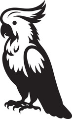 Fototapeta premium cockatoo bird silhouette vector art illustration