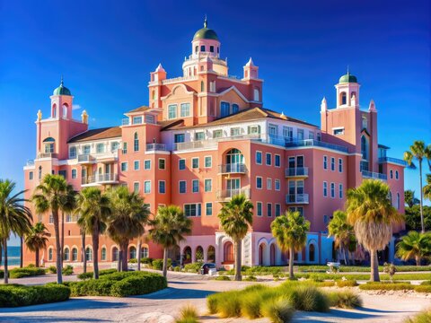 Historic Don CeSar Hotel in St Pete Beach, Florida - Iconic Pink Palace of 1928