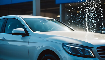 car wash foam water vehicle cleaning service shiny professional results