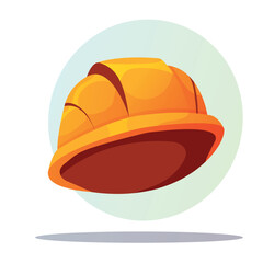 Worker's helmet for head protection. Vector illustration in cartoon style.