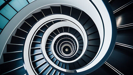 elegant spiral staircase modern building architectural design curved floors enhancing beauty interior