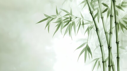 Fototapeta premium Traditional Chinese bamboo texture illustration poster background