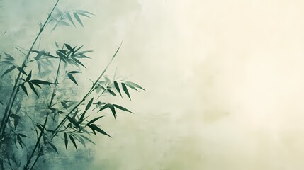 Traditional Chinese bamboo texture illustration poster background