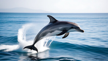 jumping dolphin isolated white playful sea creature leaping water showcasing lively marine nature