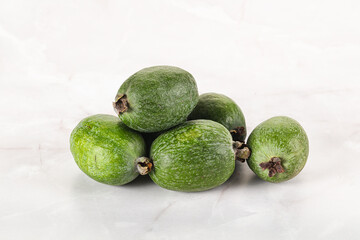 Fresh sweet juicy ripe feijoa