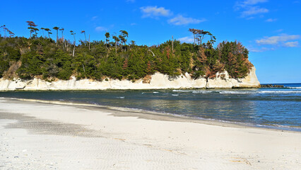 映画のロケ地にもなった新田川河口の風景　福島県南相馬市