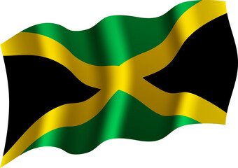 Jamaica Realistic 3D Waving Flag