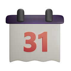 3d Design End of month calendar