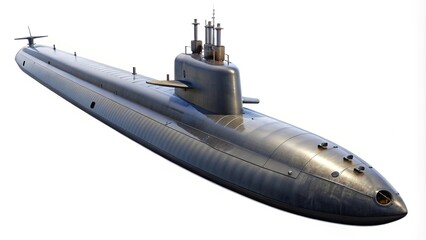 Military aerial submarine flying in the sky