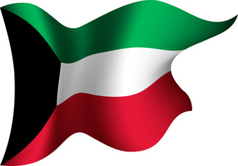 Kuwait Realistic 3D Waving Flag