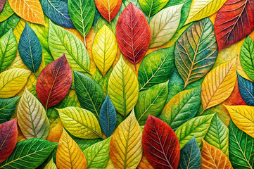 autumn leaves seamless pattern