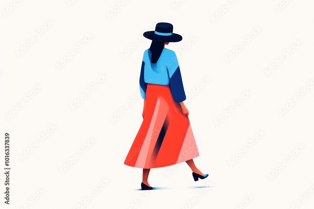 Wall mural Footwear walking adult woman.