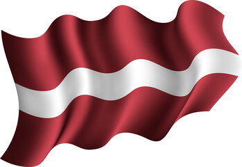 Latvia Realistic 3D Waving Flag