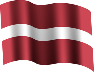 Latvia Realistic 3D Waving Flag