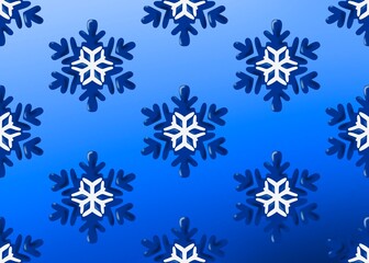 Set of snowflakes. Seamless pattern with falling snowflakes. Christmas pattern with blue and white snowflakes on a blue background. Christmas mood. Merry Christmas. Happy new year.