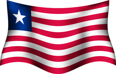 Liberia Realistic 3D Waving Flag