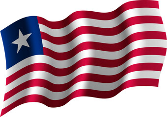 Liberia Realistic 3D Waving Flag