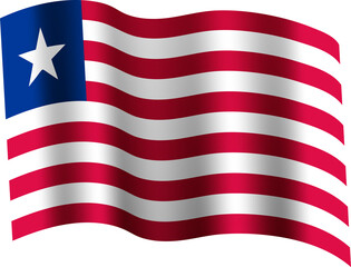 Liberia Realistic 3D Waving Flag