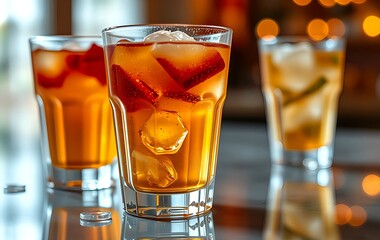 Colorful Celebration: Friends Enjoying Drinks in Italy