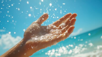 Fototapeta premium hand in water