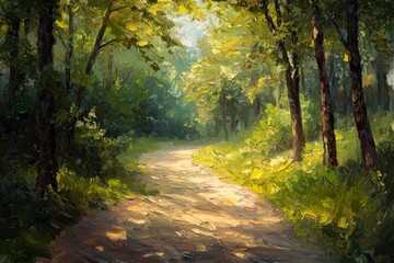 Obraz premium Abstract oil painting illustration background created with Generative AI