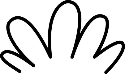 a cute grass doodle hand drawn outline image