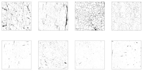 Collection of 8 grunge wall background.  Abstract vector