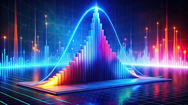 Normal Distribution 3D Illustration for Statistics and Business Intelligence