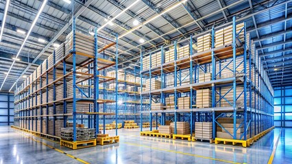Advanced automated warehouse featuring cutting-edge technology