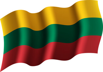 Obraz premium Lithuania Realistic 3D Waving Flag