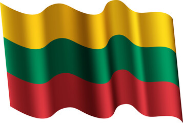 Lithuania Realistic 3D Waving Flag