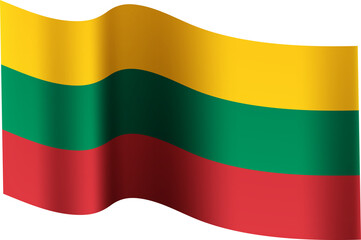 Lithuania Realistic 3D Waving Flag