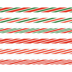 Stripes seamless frame green and red. Set for support plan. Vector illustration.