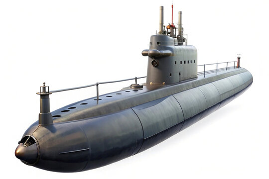 recommend clip art: Military submarine,isolated on white background