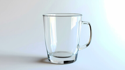 Glass cup isolated on a white background. illustration