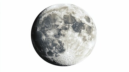 Detailed Close-Up of the Moon's Surface with Visible Craters