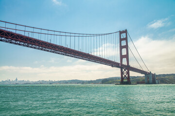 San Francisco, Golden Gate Bridge from a cruise ship