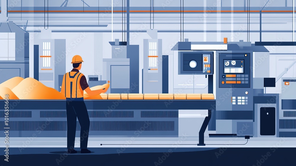 Poster a technician working meticulously with robotic assistance in a high-tech laboratory during evening h