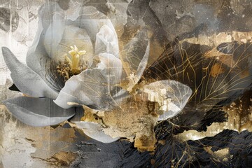 Flower painting blossom anemone.