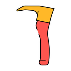 adze axe tool line icon vector. adze axe tool sign. isolated symbol illustration