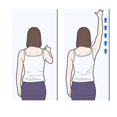 손가락 벽타기 오십견 재활 운동 체조 스트레칭