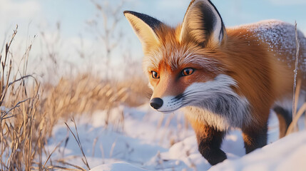 Fototapeta premium Fox in the snow